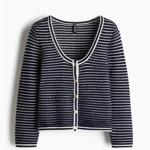 Navy Striped Women's Sweater